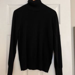 Black Cotton Turtleneck